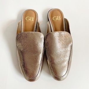 Gianni Bini gold mules